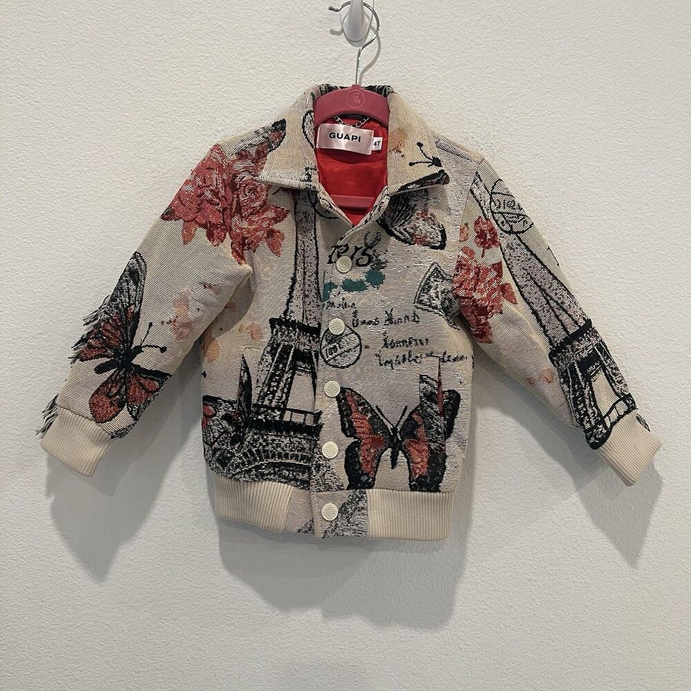 Guapi Coach Jacket "La Ville Lumiere Kids -tapestry-style - 4T Festival Vacation